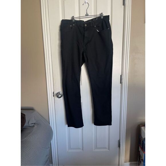 Rugby Mens Black Mid-Rise Full Length Five Pocket Style Slim Jeans Size 38x32 - Picture 6 of 7
